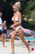 VICTORIA SILVSTEDT in a White Bikini at a Beach in France 07/28/2020
