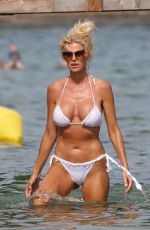 VICTORIA SILVSTEDT in a White Bikini at a Beach in France 07/28/2020