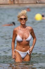 VICTORIA SILVSTEDT in a White Bikini at a Beach in France 07/28/2020