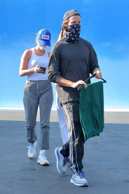 ABBY CHAMPION and Patrick Schwarzenegger Out Shopping at Maxfield in West Hollywood 08/04/2020