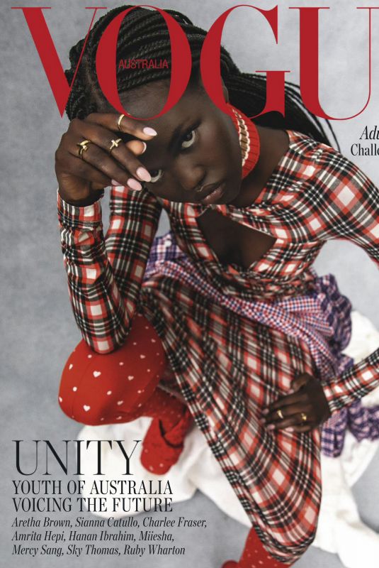 ADUT AKECH in Vogue Magazine, Australia August 2020
