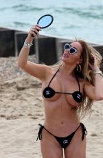 AISLEYNE HORGAN WALLACE in a Chanel Bikini at a Beach in London 08/25/2020