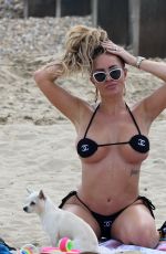 AISLEYNE HORGAN WALLACE in a Chanel Bikini at a Beach in London 08/25/2020