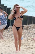 AISLEYNE HORGAN WALLACE in a Chanel Bikini at a Beach in London 08/25/2020