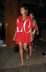 ALESHA DIXON Leaves Zuma Restaurant in Knightsbridge 08/09/2020