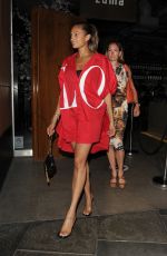ALESHA DIXON Leaves Zuma Restaurant in Knightsbridge 08/09/2020