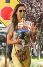 ALESSANDRA AMBROSIO Arrives at Slim Pictures Studio in Los Angeles 08/12/2020