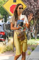ALESSANDRA AMBROSIO Arrives at Slim Pictures Studio in Los Angeles 08/12/2020