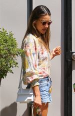 ALESSANDRA AMBROSIO in Denim Shorts Out in West Hollywood 08/17/2020