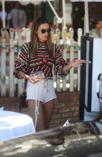 ALESSANDRA AMBROSIO Out for Lunch at The Ivy in West Hollywood 08/10/2020