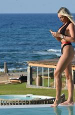 AMBER TURNER in BIkini at a Pool in Crete 08/29/2020