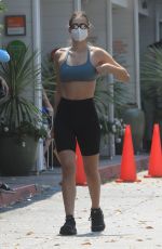 AMELIA HAMLIN in Tights Out and About in Beverly Hills 08/23/2020