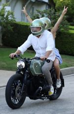 ANA DE ARMAS and Ben Affleck Out Riding Motorcyle in Los Angeles 08/16/2020