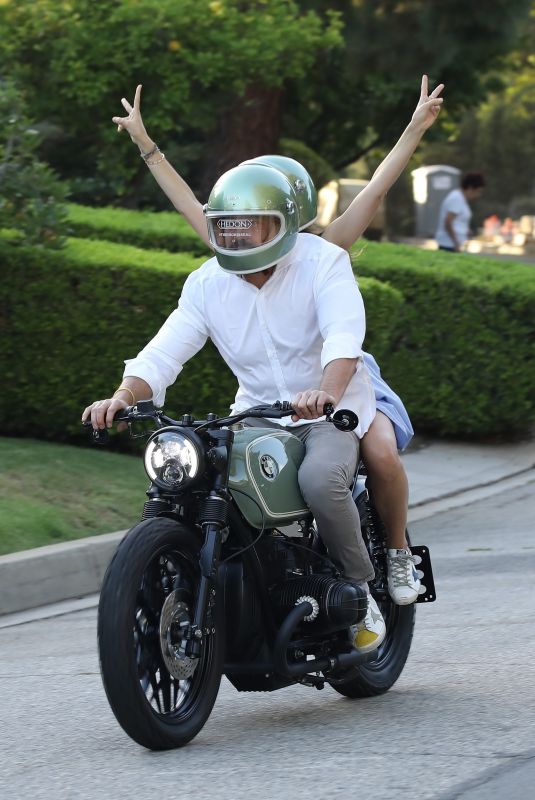 ANA DE ARMAS and Ben Affleck Out Riding Motorcyle in Los Angeles 08/16/2020