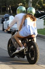 ANA DE ARMAS and Ben Affleck Out Riding Motorcyle in Los Angeles 08/16/2020