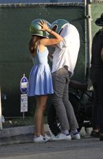 ANA DE ARMAS and Ben Affleck Out Riding Motorcyle in Los Angeles 08/16/2020