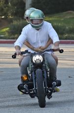 ANA DE ARMAS and Ben Affleck Out Riding Motorcyle in Los Angeles 08/16/2020