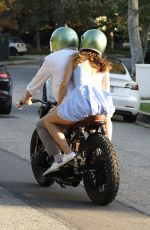 ANA DE ARMAS and Ben Affleck Out Riding Motorcyle in Los Angeles 08/16/2020