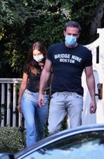 ANA DE ARMAS and Ben Affleck Out with Their Dog in Brentwood 08/13/2020