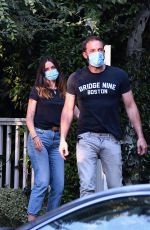 ANA DE ARMAS and Ben Affleck Out with Their Dog in Brentwood 08/13/2020