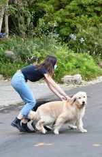 ANA DE ARMAS and Ben Affleck Out with Their Dog in Brentwood 08/13/2020