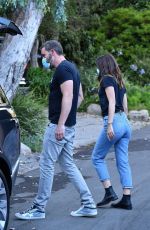 ANA DE ARMAS and Ben Affleck Out with Their Dog in Brentwood 08/13/2020