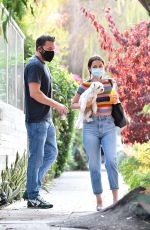 ANA DE ARMAS and Ben Affleck Out with Their Dog in Los Angeles 08/19/2020