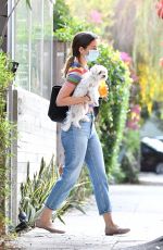 ANA DE ARMAS and Ben Affleck Out with Their Dog in Los Angeles 08/19/2020