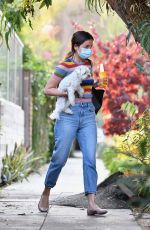 ANA DE ARMAS and Ben Affleck Out with Their Dog in Los Angeles 08/19/2020