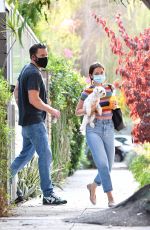 ANA DE ARMAS and Ben Affleck Out with Their Dog in Los Angeles 08/19/2020