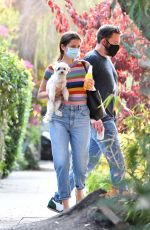 ANA DE ARMAS and Ben Affleck Out with Their Dog in Los Angeles 08/19/2020