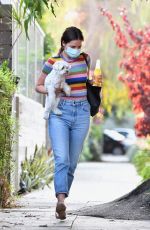 ANA DE ARMAS and Ben Affleck Out with Their Dog in Los Angeles 08/19/2020