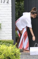 ANA DE ARMAS Geting Food Delivered at Her House in Brentwood 08/15/2020