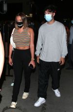 ANASTASIA KARANIKOLAOU abd Zack Bia Out for Dinner at Il Pastaio in Beverly Hills 08/12/2020