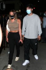 ANASTASIA KARANIKOLAOU abd Zack Bia Out for Dinner at Il Pastaio in Beverly Hills 08/12/2020