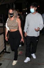 ANASTASIA KARANIKOLAOU abd Zack Bia Out for Dinner at Il Pastaio in Beverly Hills 08/12/2020