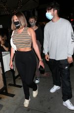 ANASTASIA KARANIKOLAOU abd Zack Bia Out for Dinner at Il Pastaio in Beverly Hills 08/12/2020