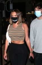 ANASTASIA KARANIKOLAOU abd Zack Bia Out for Dinner at Il Pastaio in Beverly Hills 08/12/2020