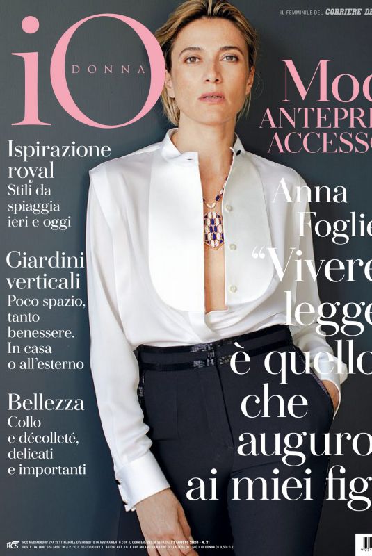 ANNA FOGLIETTE in Io Donna Del Corriere Della Sera, August 2020
