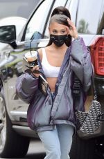 ARIANA GRANDE Arrives at a Recording Studio in Los Angeles 08/06/2020