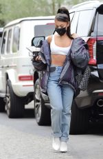 ARIANA GRANDE Arrives at a Recording Studio in Los Angeles 08/06/2020