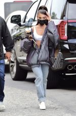 ARIANA GRANDE Arrives at a Recording Studio in Los Angeles 08/06/2020