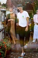 ASHLEE SIMPSON and Evan Ross at The Ivy in Los Angeles 06/22/2020