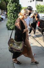 ASHLEE SIMPSON and Evan Ross at The Ivy in Los Angeles 06/22/2020
