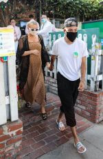 ASHLEE SIMPSON and Evan Ross at The Ivy in Los Angeles 06/22/2020