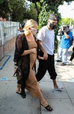 ASHLEE SIMPSON and Evan Ross at The Ivy in Los Angeles 06/22/2020
