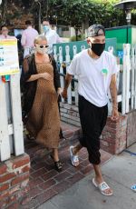 ASHLEE SIMPSON and Evan Ross at The Ivy in Los Angeles 06/22/2020