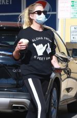 ASHLEY BENSON at a Starbucks in Hollywood 08/05/2020