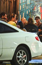 ASHLEY BENSON Out for Dinner with Friends at La Poubelle in Hollywood 08/24/2020