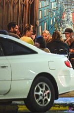 ASHLEY BENSON Out for Dinner with Friends at La Poubelle in Hollywood 08/24/2020